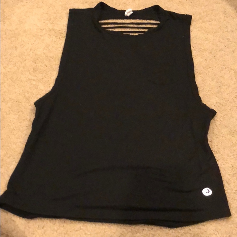 Open back work out tank top